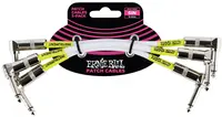 Ernie Ball 6" Patch Cable White - 3 Pack