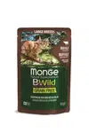 Monge BWild Grain Free vlhké krmivo pre veľké mačky - byvol so zeleninou 85 g
