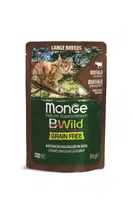 Monge BWild Grain Free vlhké krmivo pre veľké mačky - byvol so zeleninou 85 g