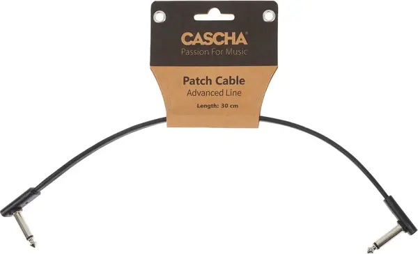 Cascha Advanced Line Patch Cable Flat Black 30cm