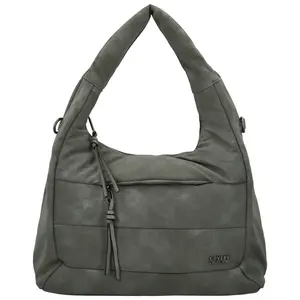 Trendy dámská koženková kabelka na rameno Coveri Ellisa, šedá