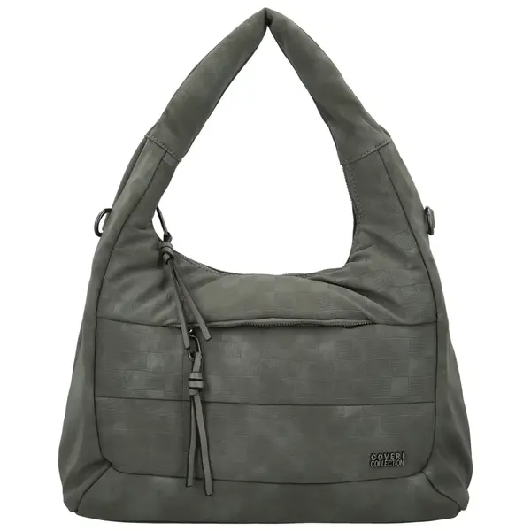 Trendy dámská koženková kabelka na rameno Coveri Ellisa, šedá