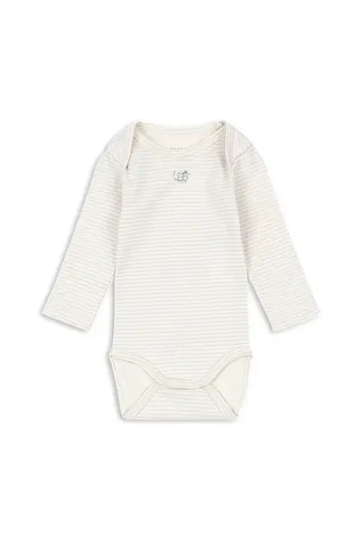 Bavlněné kojenecké body Fanga Fontana FIO STRIPE LS BODY OCS