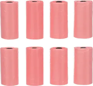 Flamingo Basic sáčky na psí exkrementy - více barev Růžový - 8 x 15 ks