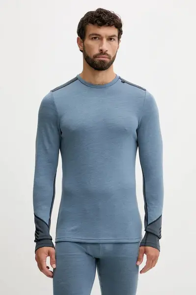 Funkční vlněné tričko s dlouhým rukávem Helly Hansen LIFA MERINO černá barva, 49364