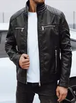 Kurtka skórzana męska czarna Dstreet