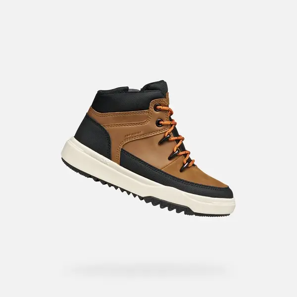 Light Brown Boys' Ankle Boots Geox Bunshee ABX - Boys