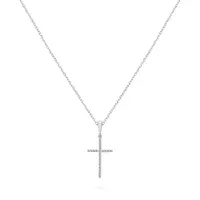 Brilio Silver Nadčasový stříbrný náhrdelník Křížek NCL50W