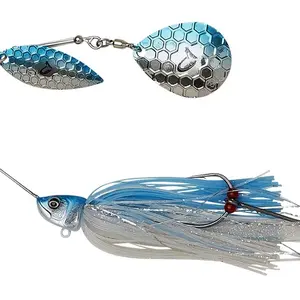 Savage gear třpytka da bush spinnerbait sinking blue silver - 14 cm 21 g
