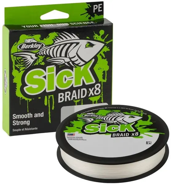 Berkley splétaná šňůra sick braid white 150 m - 0,29 mm 26,4 kg