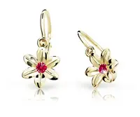 Cutie Jewellery Zlaté dětské náušnice C1993-10-X-1 červená