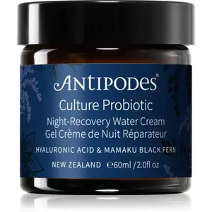 Antipodes Culture Probiotic Night Recovery Water Cream intenzivní noční krém pro revitalizaci pleti s probiotiky 60 ml