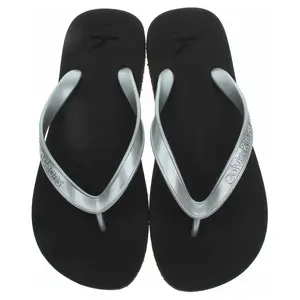 Dámské plážové pantofle Calvin Klein YW0YW01719 00T Black-Silver 39