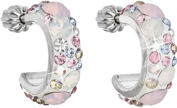 Evolution Group - Pavona Stylové náušnice s krystaly Magic Rose 31118.3
