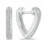 Brilio Silver Stříbrné srdíčkové náušnice se zirkony EA1186W