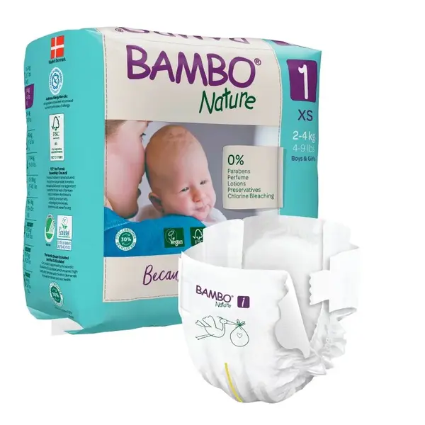 Bambo Nature 1 dětské plenkové kalhotky 2-4kg 22ks