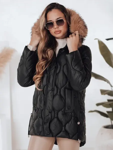 Dámska zimná bunda LUMORE s kapucňou, khaki