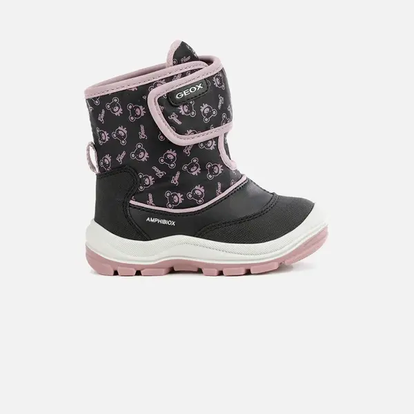 Black Girls Ankle Boots Geox Flanfil ABX - Girls