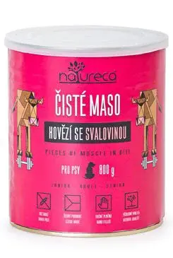 Natureca konzerva hovězí se svalovinou pro psy 800g