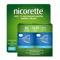 Nicorette Mint 4 mg lisovaná pastilka 2 x 40 kusů