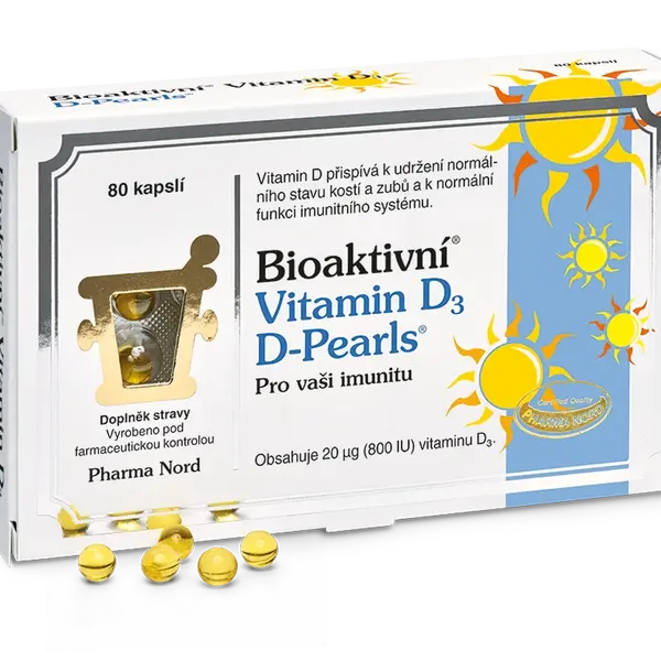 Pharma Nord Bioaktivní Vitamin D3 D-pearls Cps.80