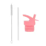 A Little Lovely Company - uzáver, kefka a slamka k nerezovej fľaši - zmrzlina