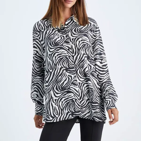 DEFACTO Oversize Fit Dlhý Rukáv Košeľa