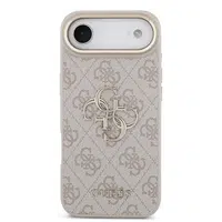 Zadní kryt Guess PU Leather 4G Metal Logo Gold Frame pro Apple iPhone Air, růžová