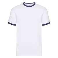 White T-shirt Ringer Fruit of the Loom