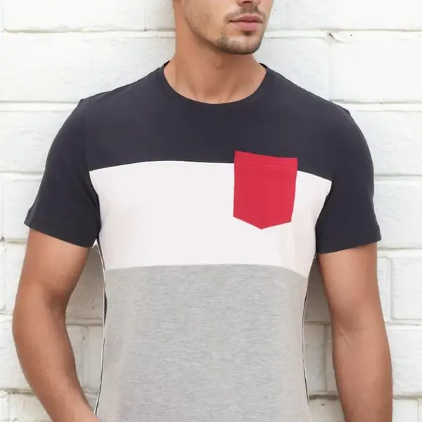 T8592 DEWBERRY MEN'S T-SHIRT-DARK NAVY BLUE