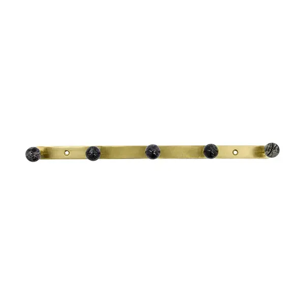 Nástenný vešiak House Doctor HDBall 35 cm čierna farba