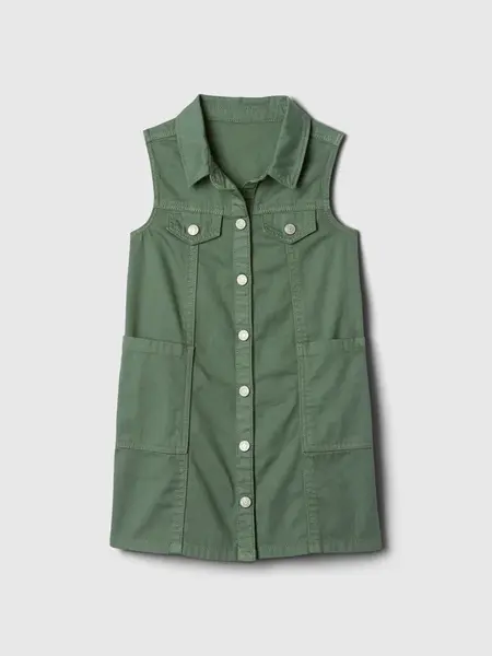 Zelené dievčenské cargo šaty GAP