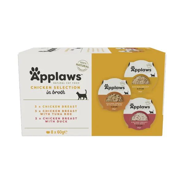 Applaws Cat Pot Multipack Kuřecí miska 8x60 g