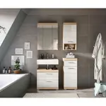 MID.YOU KOUPELNA Sonoma dub, vysoce lesklá bílá