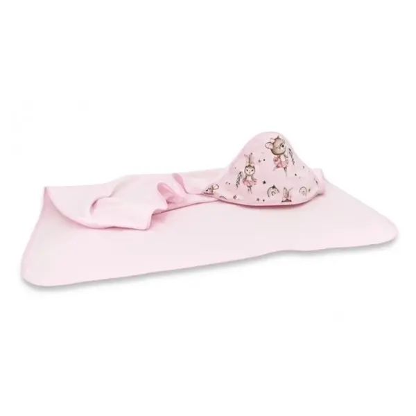 Detská termoosuška s kapucňou, 100 x 100 cm, Little Balerina - ružová