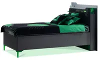 Postel s úložným prostorem 100x200 cm diego - černá, zelená