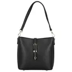 Dámska kožená kabelka na rameno čierna - Delami Vera Pelle Antoanet