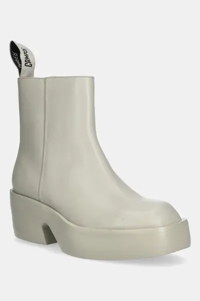 Kožené kotníkové boty Camper Billie dámské, béžová barva, na platformě, K400754-006