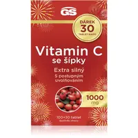 GS Vitamin C 1000 mg so šípkami tablety na podporu imunitného systému, pre krásnu pleť a nechty 130 cps