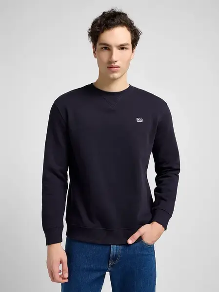Pánská mikina LEE PATCH CREW SWS MIDNIGHT NAVY 112121794 Velikost: M