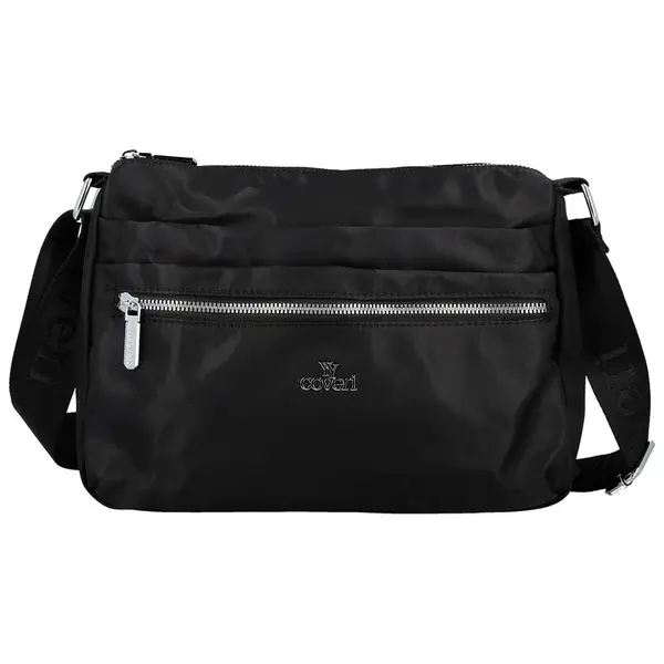 Trendy dámská nylonová crossbody kabelka Nomia, černá