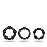 Man Dreams Sada Erekčních kroužků  - Omega 3ks black
