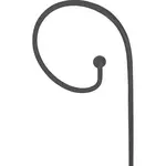 Spirála k rostlinám s koulí antracit 15 mm, 90 cm, 07293