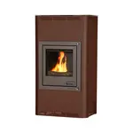 Kachle s výmenníkom AQUAFLAM 17, hnedá zamatová, základná regulácia FLHSF29-042