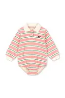 Bavlněné kojenecké body Konges Sløjd SPOTTY LS ROMPER GOTS KS104431