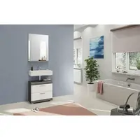 MID.YOU KOUPELNA šedá, vysoce lesklá bílá