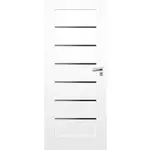 Interiérové dveře Campe 6*6 bílá 90L černá lacobel