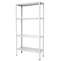 Kovový skladový regál 147x75x30 cm – 4 police/40 kg