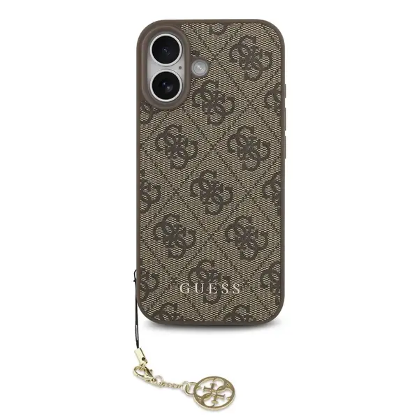 Zadní kryt Guess 4G Charm pro Apple iPhone 17, tone on tone brown