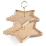 Stojan bambusový HVĚZDA 2patrový